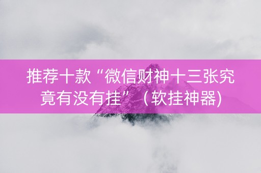 推荐十款“微信财神十三张究竟有没有挂”（软挂神器)