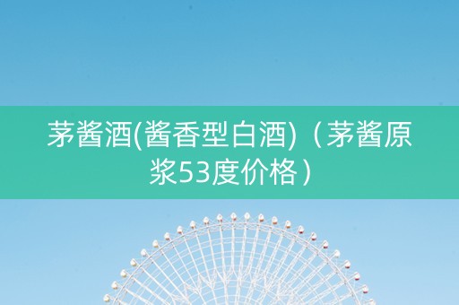 茅酱酒(酱香型白酒)（茅酱原浆53度价格）