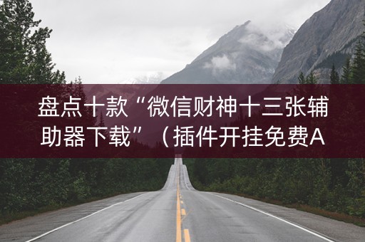 盘点十款“微信财神十三张辅助器下载”（插件开挂免费AI)
