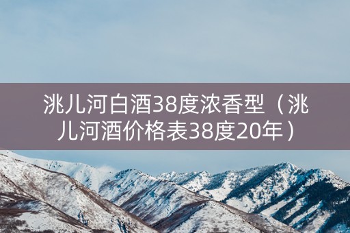 洮儿河白酒38度浓香型（洮儿河酒价格表38度20年）