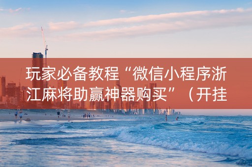 玩家必备教程“微信小程序浙江麻将助赢神器购买”（开挂神器下载)