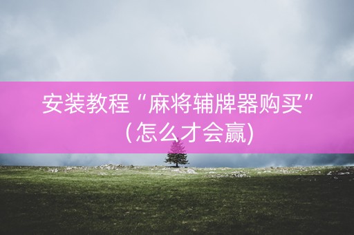 安装教程“麻将辅牌器购买”（怎么才会赢)