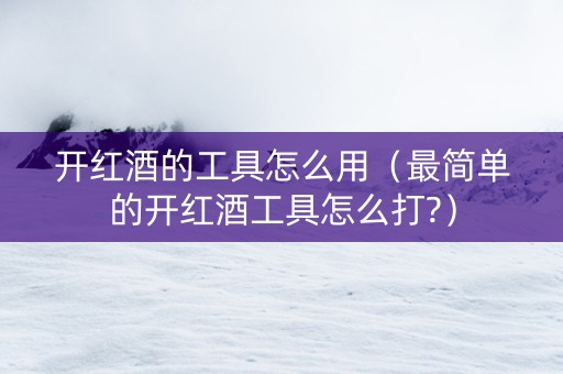 开红酒的工具怎么用（最简单的开红酒工具怎么打?）