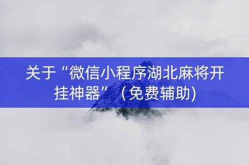 关于“微信小程序湖北麻将开挂神器”（免费辅助)