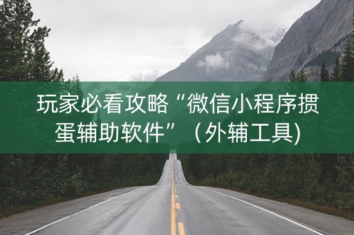 玩家必看攻略“微信小程序掼蛋辅助软件”（外辅工具)