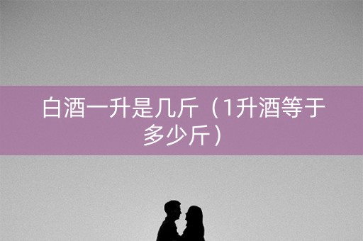 白酒一升是几斤（1升酒等于多少斤）
