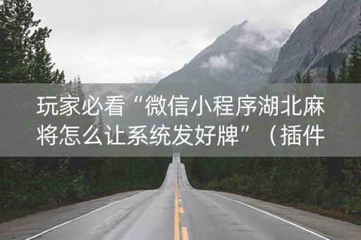 玩家必看“微信小程序湖北麻将怎么让系统发好牌”（插件开挂免费AI)