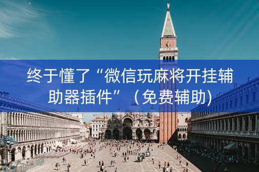 终于懂了“微信玩麻将开挂辅助器插件”（免费辅助)