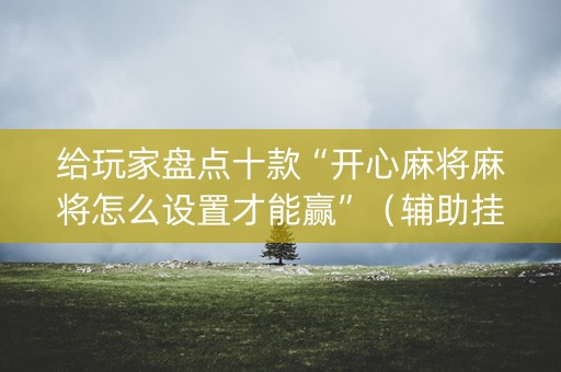 给玩家盘点十款“开心麻将麻将怎么设置才能赢”（辅助挂发牌规律)
