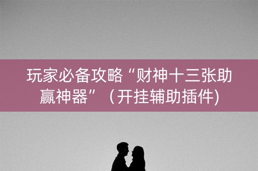 玩家必备攻略“财神十三张助赢神器”（开挂辅助插件)