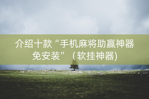 介绍十款“手机麻将助赢神器免安装”（软挂神器)
