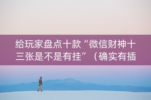 给玩家盘点十款“微信财神十三张是不是有挂”（确实有插件吗)