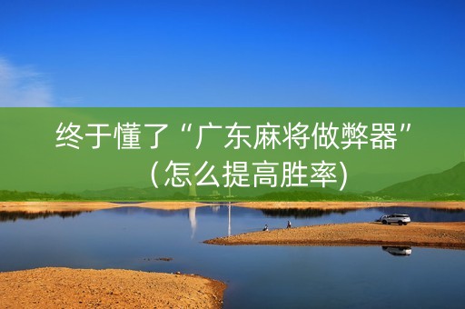 终于懂了“广东麻将做弊器”（怎么提高胜率)