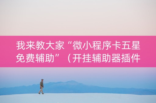 我来教大家“微小程序卡五星免费辅助”（开挂辅助器插件)