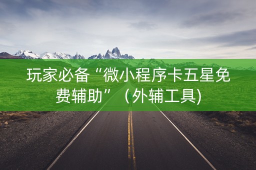 玩家必备“微小程序卡五星免费辅助”（外辅工具)