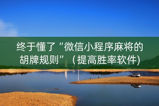终于懂了“微信小程序麻将的胡牌规则”（提高胜率软件)