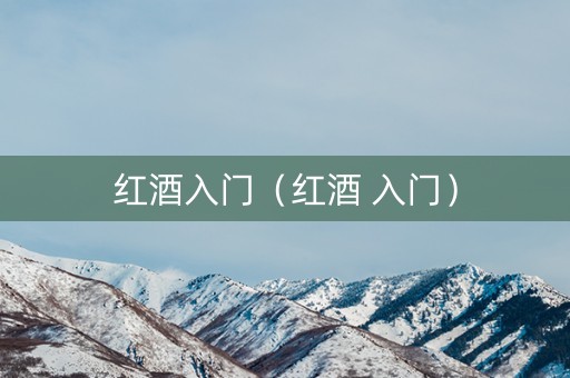 红酒入门（红酒 入门）