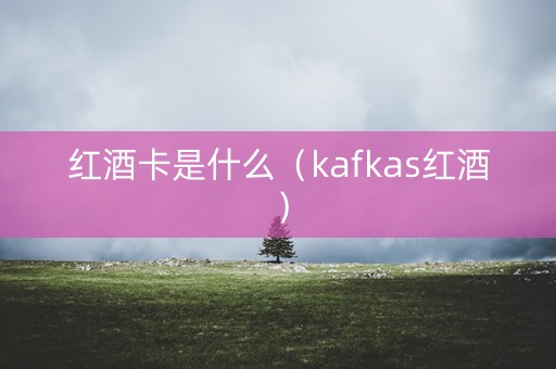 红酒卡是什么（kafkas红酒）