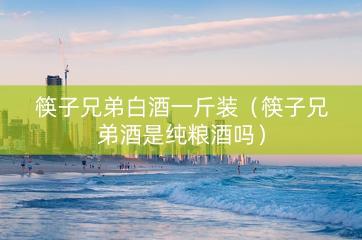 筷子兄弟白酒一斤装（筷子兄弟酒是纯粮酒吗）