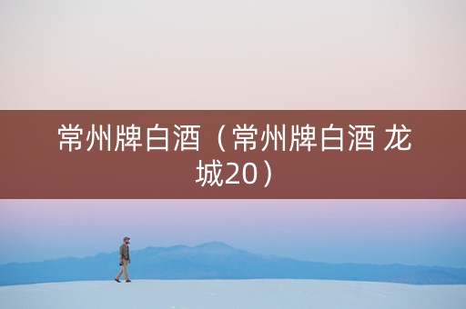 常州牌白酒（常州牌白酒 龙城20）