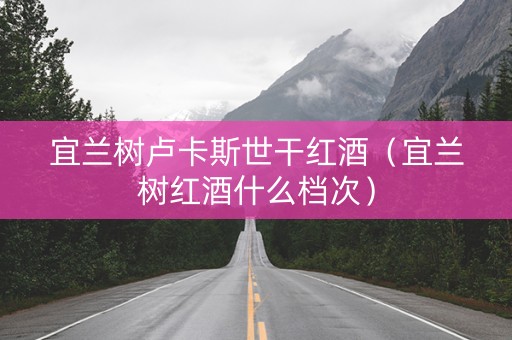 宜兰树卢卡斯世干红酒（宜兰树红酒什么档次）