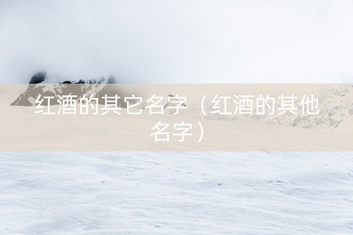 红酒的其它名字（红酒的其他名字）