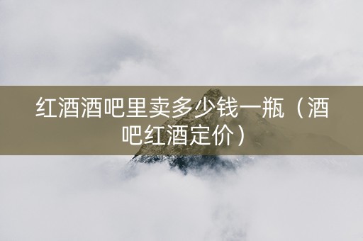 红酒酒吧里卖多少钱一瓶（酒吧红酒定价）