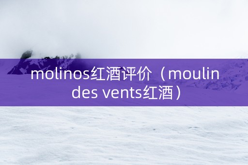 molinos红酒评价（moulin des vents红酒）