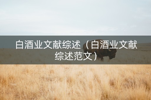 白酒业文献综述（白酒业文献综述范文）
