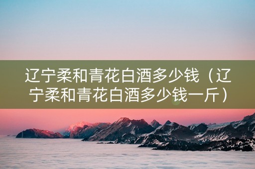 辽宁柔和青花白酒多少钱（辽宁柔和青花白酒多少钱一斤）