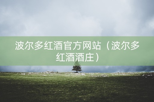 波尔多红酒官方网站（波尔多红酒酒庄）