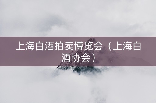 上海白酒拍卖博览会（上海白酒协会）