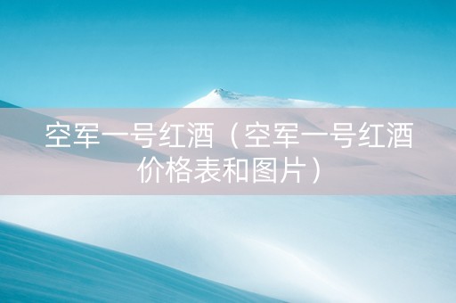 空军一号红酒（空军一号红酒价格表和图片）