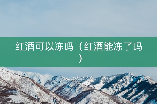 红酒可以冻吗（红酒能冻了吗）
