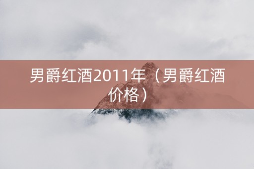 男爵红酒2011年（男爵红酒价格）