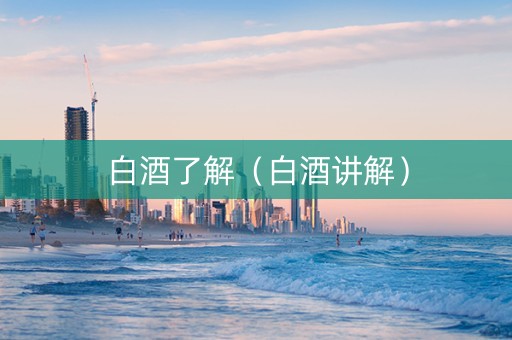 白酒了解（白酒讲解）