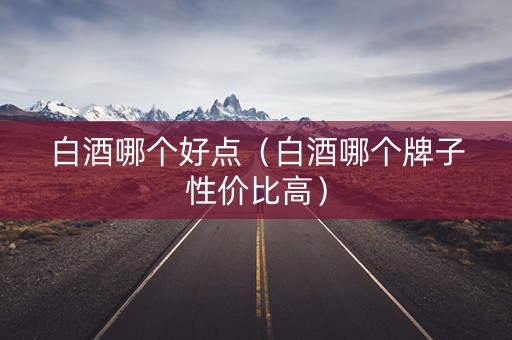 白酒哪个好点（白酒哪个牌子性价比高）