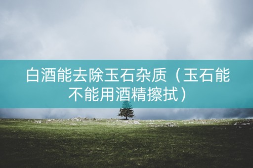 白酒能去除玉石杂质（玉石能不能用酒精擦拭）