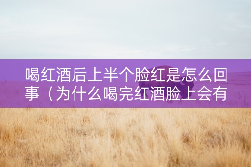 喝红酒后上半个脸红是怎么回事（为什么喝完红酒脸上会有一个个的红点点）