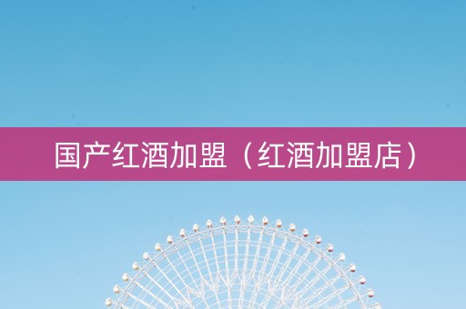 国产红酒加盟（红酒加盟店）