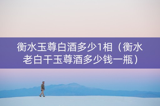 衡水玉尊白酒多少1相（衡水老白干玉尊酒多少钱一瓶）