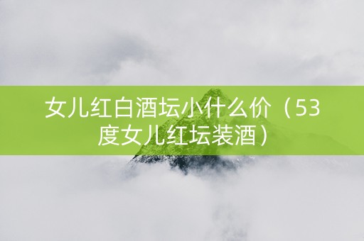 女儿红白酒坛小什么价（53度女儿红坛装酒）