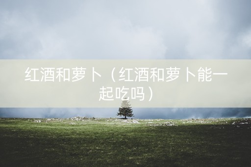 红酒和萝卜（红酒和萝卜能一起吃吗）