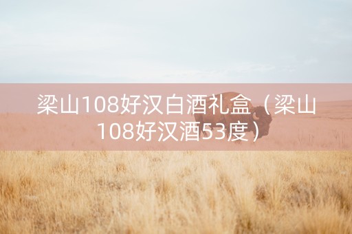 梁山108好汉白酒礼盒（梁山108好汉酒53度）