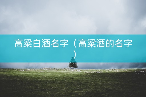 高粱白酒名字（高粱酒的名字）