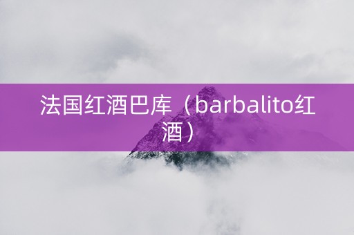 法国红酒巴库（barbalito红酒）