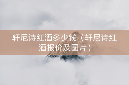 轩尼诗红酒多少钱（轩尼诗红酒报价及图片）