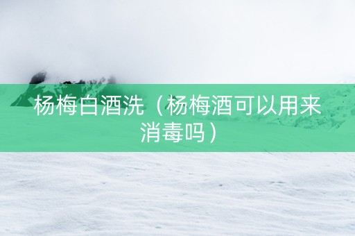 杨梅白酒洗（杨梅酒可以用来消毒吗）