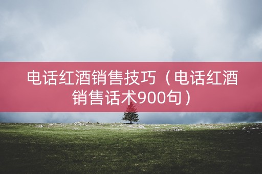 电话红酒销售技巧（电话红酒销售话术900句）