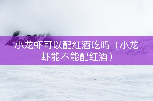 小龙虾可以配红酒吃吗（小龙虾能不能配红酒）